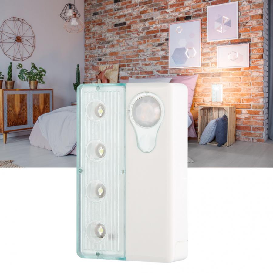 4 LED PIR Motion Sensor Infrared Induction Safety LED Corridor Stair Emergency Light USB Charging PIR Light