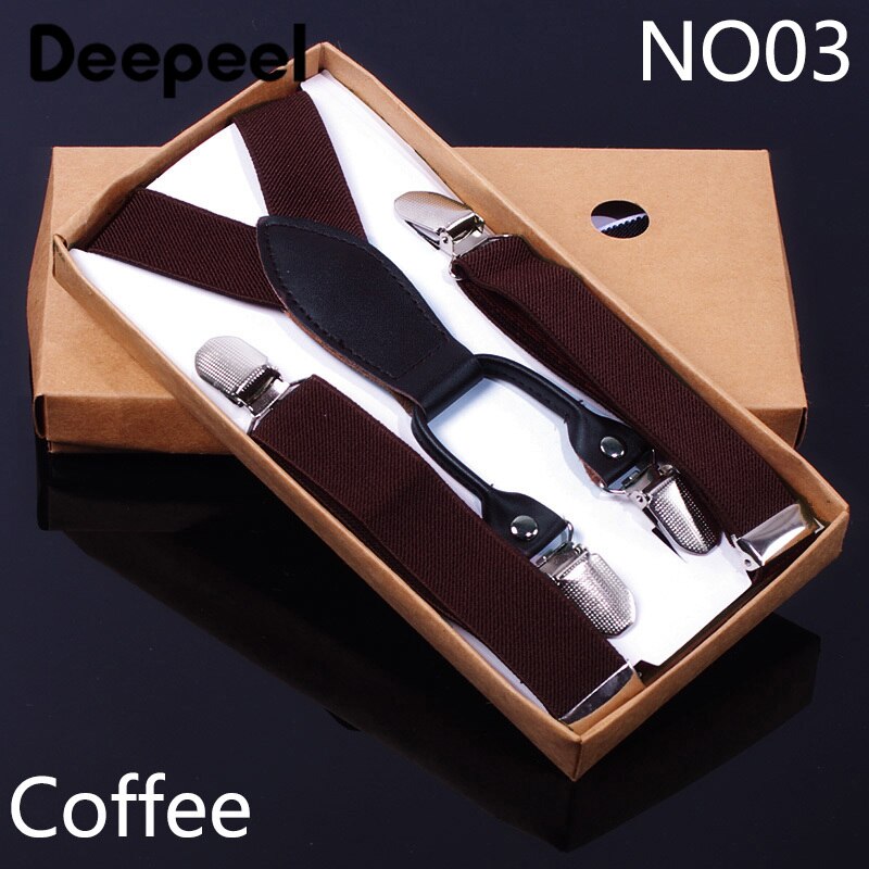 Deepeel 1pc 2*80cm Kids Elastic Suspenders Polyester Adjustable Clip-On Braces Suspender Child Jockstrap Costume Decoration