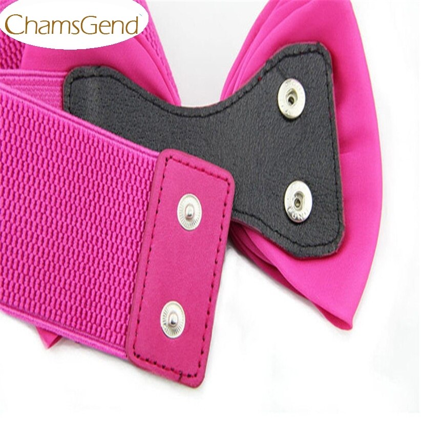 Chamsgend Nieuw Mode vrouwen Elastische Taille Blet Met Grote Strik July13