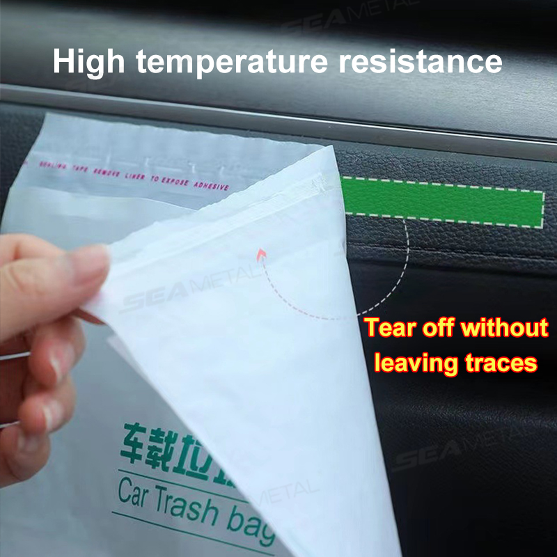 SEAMETAL Disposable Garbage Bags Waterproof Traceless Self-Adhesive Trash Bag Rubbish Storage Bag for Car/Home/Office/Kitchen
