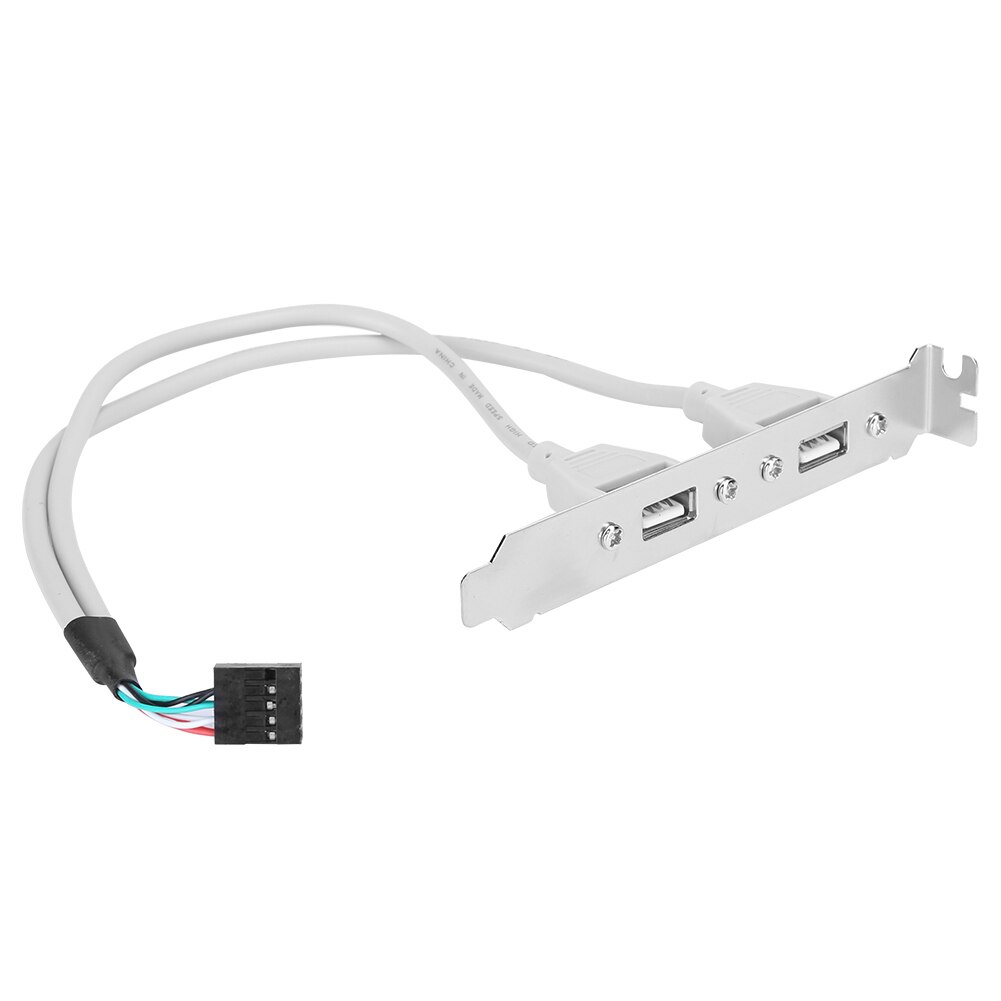 USB2 0 Rear Panel Cable Adapter 0 3 meters / 1ft Plug and Play 2‑Port Rear Panel Cable for PC Chassis