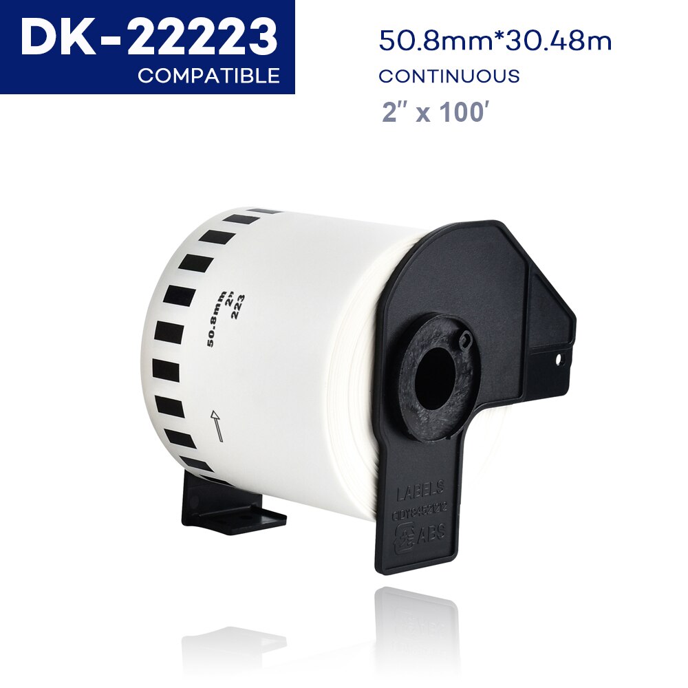 1Roll DK Series Thermal Paper Compatible for Brother Label Printer White Paper DK22205 DK-22205 DK-11201 DK-11208 DK-11204: DK-22223