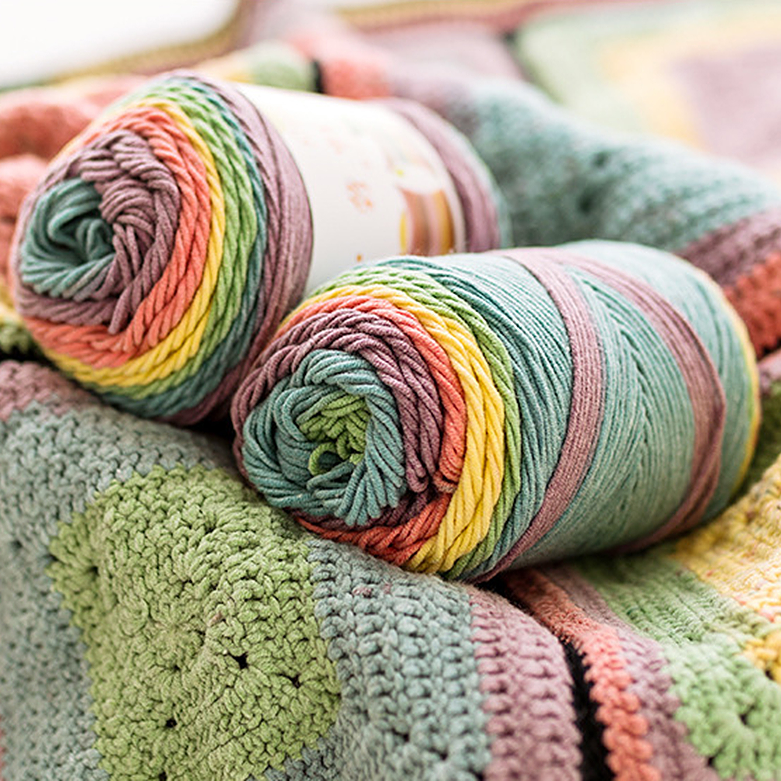 193m/1Roll Colorful Woolen Yarn Cotton Knitting Yarn Crochet Yarn for Knitting Wool Yarn DIY Sweater Scarf Hand Knitting Yarns