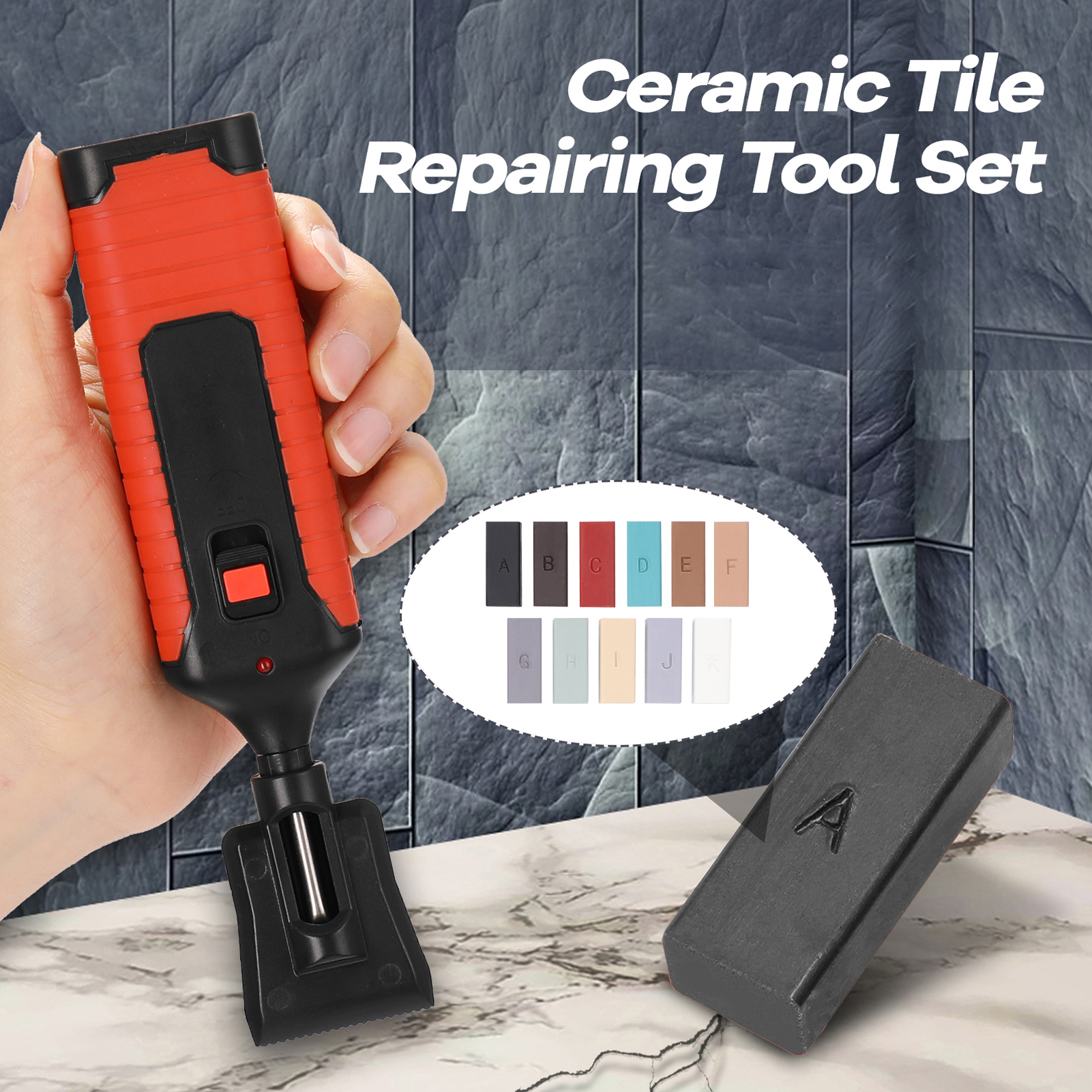 Ceramic Tile Repairing Tool Set Scratch Repairing Crack Fill Tile Surface DIY Floor Repair Kit Fix Wax Scratches Mending Tool