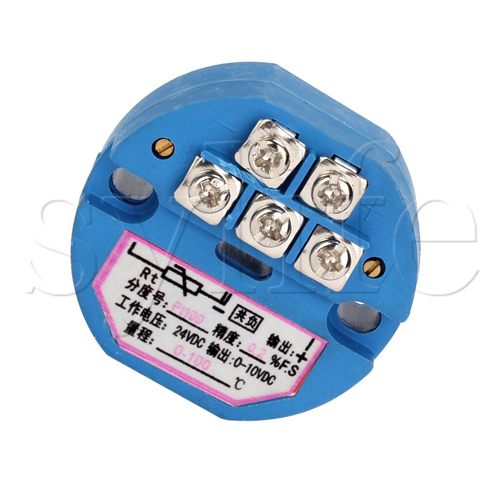 RTD PT100 Temperature Sensors Transmitter 0 to 100 Celsius 0-10V Output