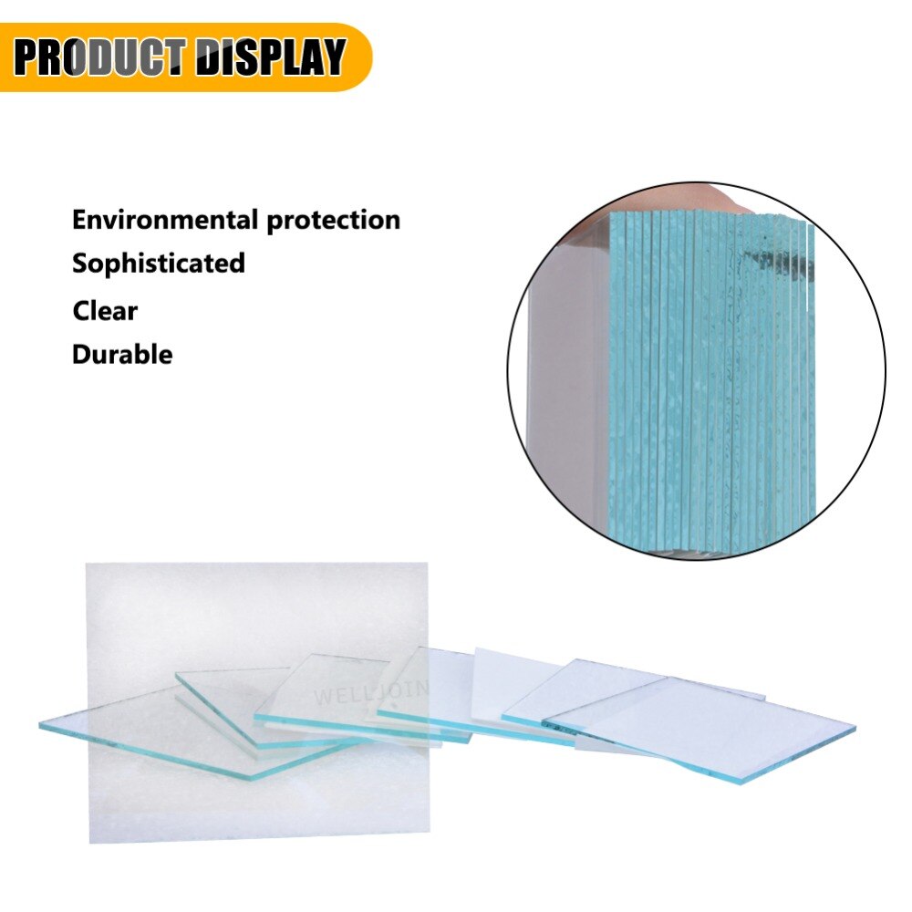 50x50x1,1mm, <17 ohm/sq, vidrio conductivo transparente de laboratorio, fluorado, óxido de estaño dopado (FTO), vidrio recubierto