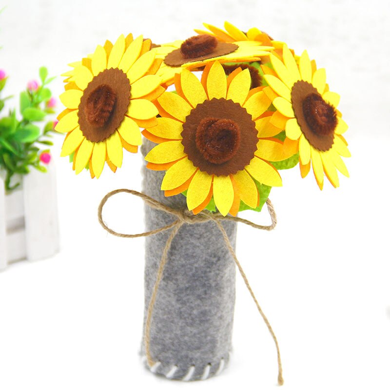 DIY Manual Mother's Day Potted Plants Bouquet Simulation Manual Homemade Fabric Bouquet Material Kit Learning Craft Toy: 3-YGHS