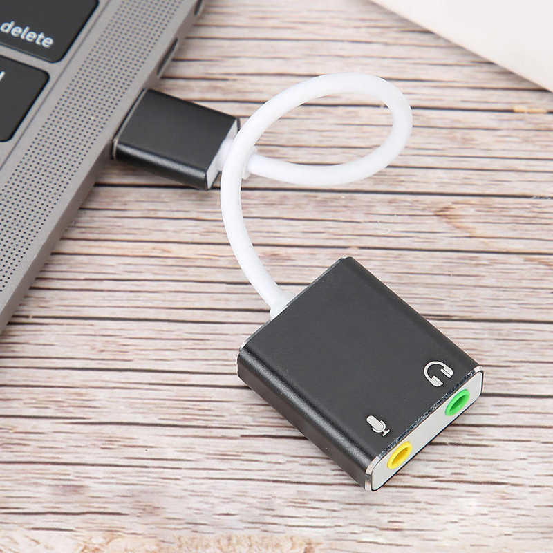 USB Sound Card Independent Sound Card Aluminium Alloy For Win2000/ WinXP/7/8 / Win3003 System