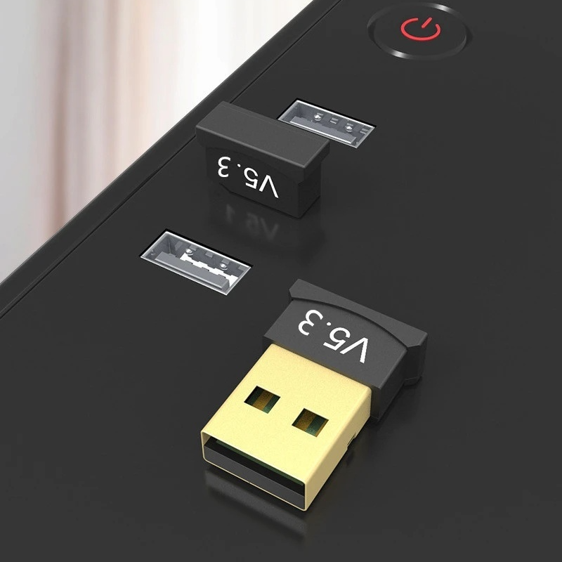 USB Bluetooth Adapter 5.3 Bluetooth Receiver Wireless Speaker Mouse Key 5.3 Computer Drive Free Audio Adapter