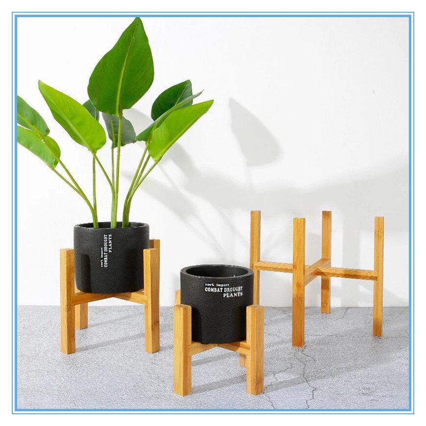 Kleine Duurzaam Hout Planter Pot Trays Bloempot Rek Sterke Vrijstaande Bonsai Holder Home Garden Indoor Display Plant Stand