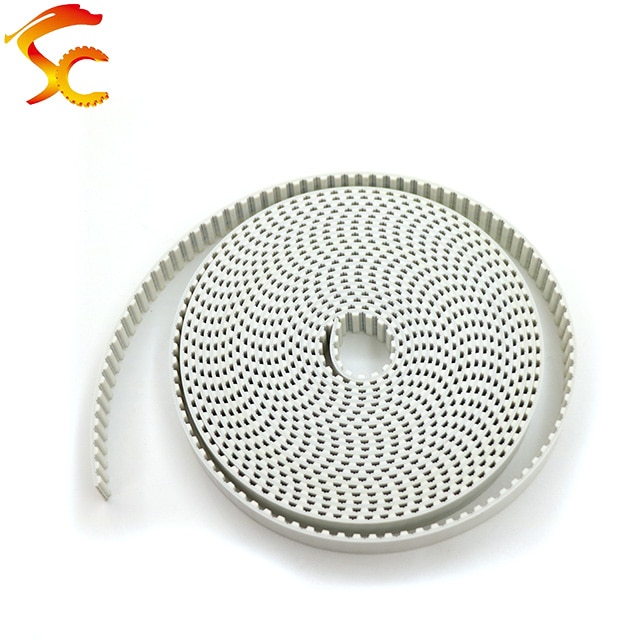 2meters T5 PU open belt T5 timing belt T5 16MM white Polyurethane with steel core belt width 16mm