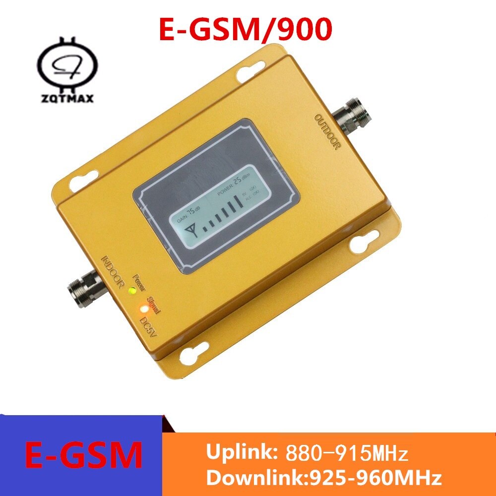 ZQTMAX E-GSM mobile Signal Booster GSM Repeater Band 8 2G 2.5G Signal Amplifier GSM 900 75dB FDD-LTE booster