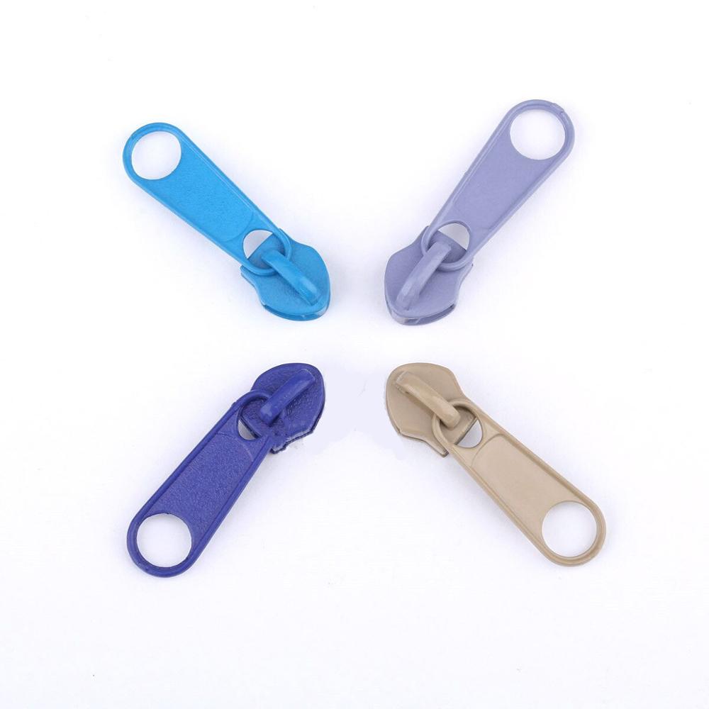 Deslizador de cremallera de Metal para manualidades, Kit de reparación de cremalleras con cabeza extractora de nailon, bolsa de ropa y maleta, accesorios DIY, 30 unidades, 5 #