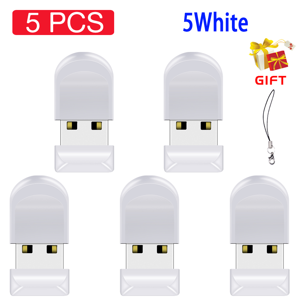 10 PCS/LOT Mini High-speed High capacity USB Flash Drives 64GB Pen Drive 32GB Memory Stick 16GB U Disk Red: WHITE / 16GB