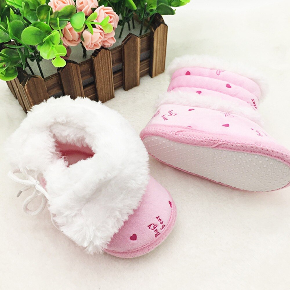 Inverno do bebê antiderrapante sapatos infantis da criança meninos meninas grosso pelúcia quente botas de neve botas berço crianças super manter sapatos quentes