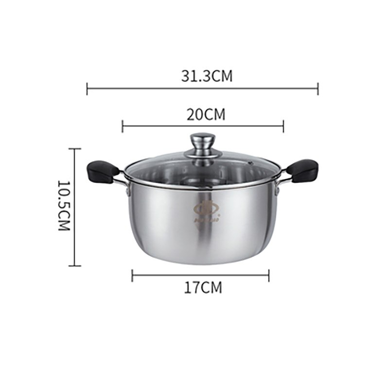 Stainless steel small milk pot, mini soup pot, porridge and instant noodle milk pot, induction cooker, gas universal: D