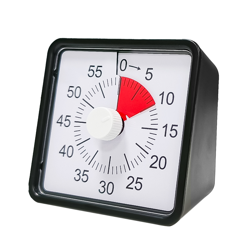 Silent Cooking Countdown Timer for Children and Adults, Visual Time Manager, Learning Exercise Timer, 60 Minutes