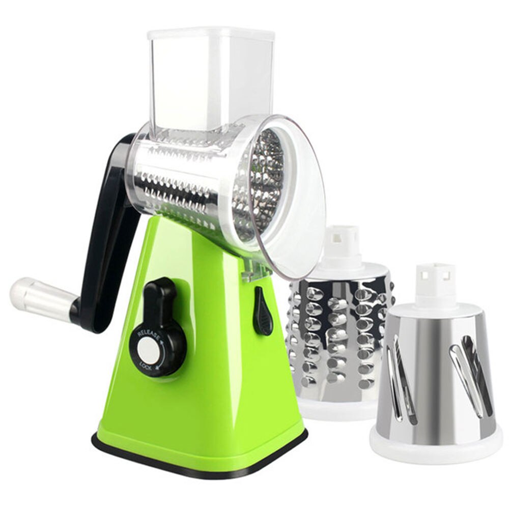Handleiding Groente Cutter Rotar Slicer Chopper Keuken Gadgets Multifunctionele Rasp Aardappel Veggie Knoflook Voedsel Slijpmachine: 042-green