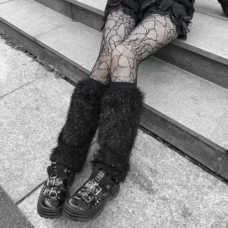 Gothic Punk Women Black Mesh Fishnet Pantyhose Spider Web Patterned Tights Stockings Lingerie Halloween Fancy Dress Costume M6CD