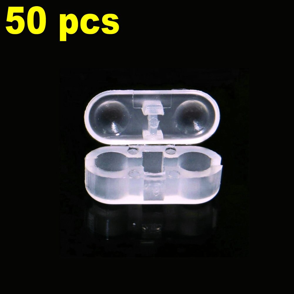 50pcs Clear Plastic Roller Blinds Pull Cord Connector Curtain Chain Connector for Vertical Blinds Joiners Spare Tool Replacement