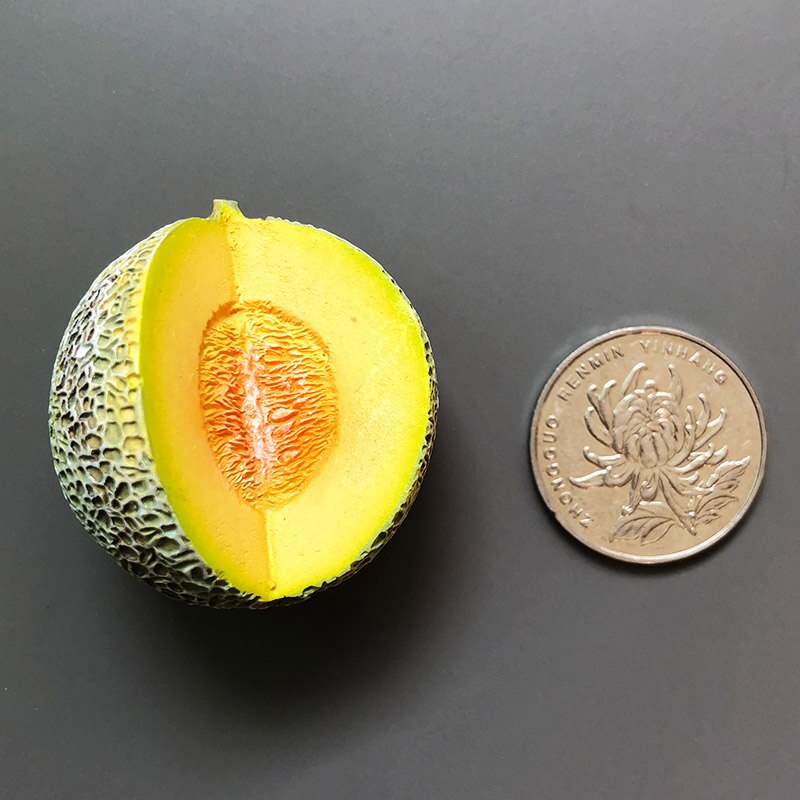 3D fresh fruit refrigerator magnetic stickers magnetic food room decoration Pineapple lemon cherry fridge magnets: Hami melon