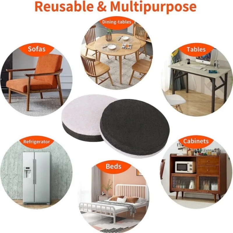 Coussinets de pieds épais en feutre pour meubles, tapis de pieds pour Table et chaise, meubles lourds, antidérapants, protection de sol en bois, 4/8/16 pièces