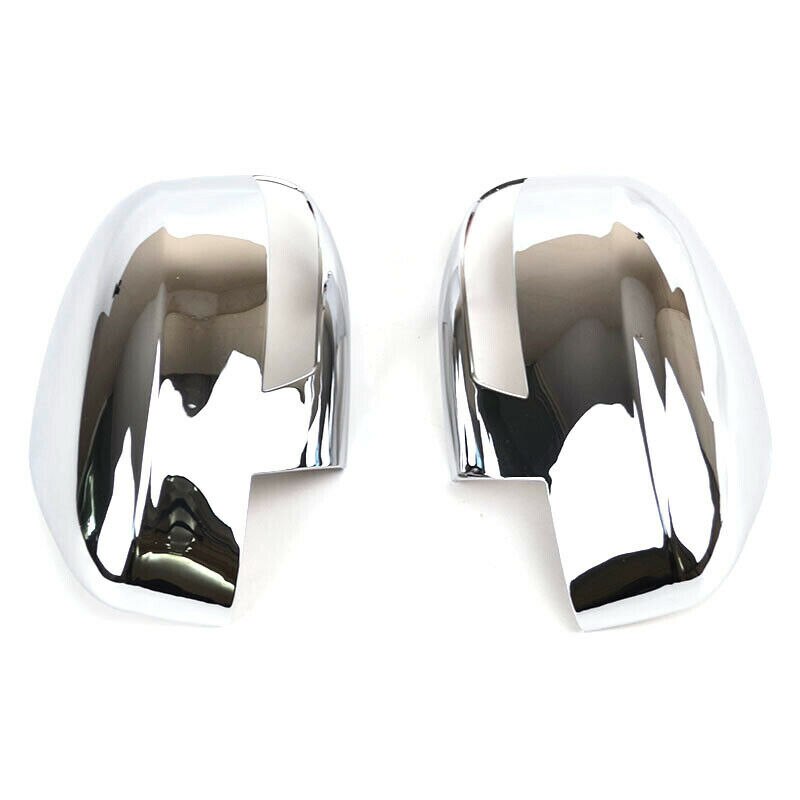 Car-Attention Chrome Door Side Rear View Mirror Covers For Toyota Tacoma 2016-2022 - 2 Pieces, Self-Adhesive, Gloss Finish