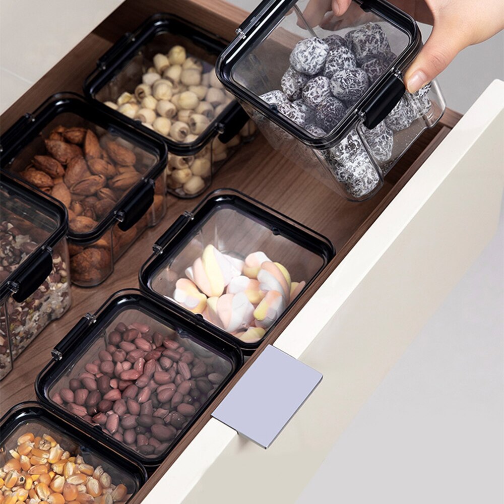 PET Plastic Food Containers Transparent Stackable Dry Food Storage Box Kitchen Spaghetti Noodles Sealed Containers