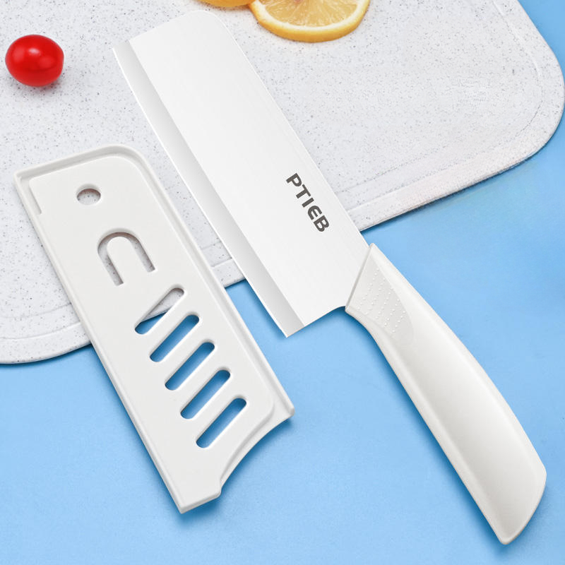 BAKULI ceramic fruit knife, household fruit cutting set, high-end small knife, sharp and portable peeler, melon and fruit knife: green