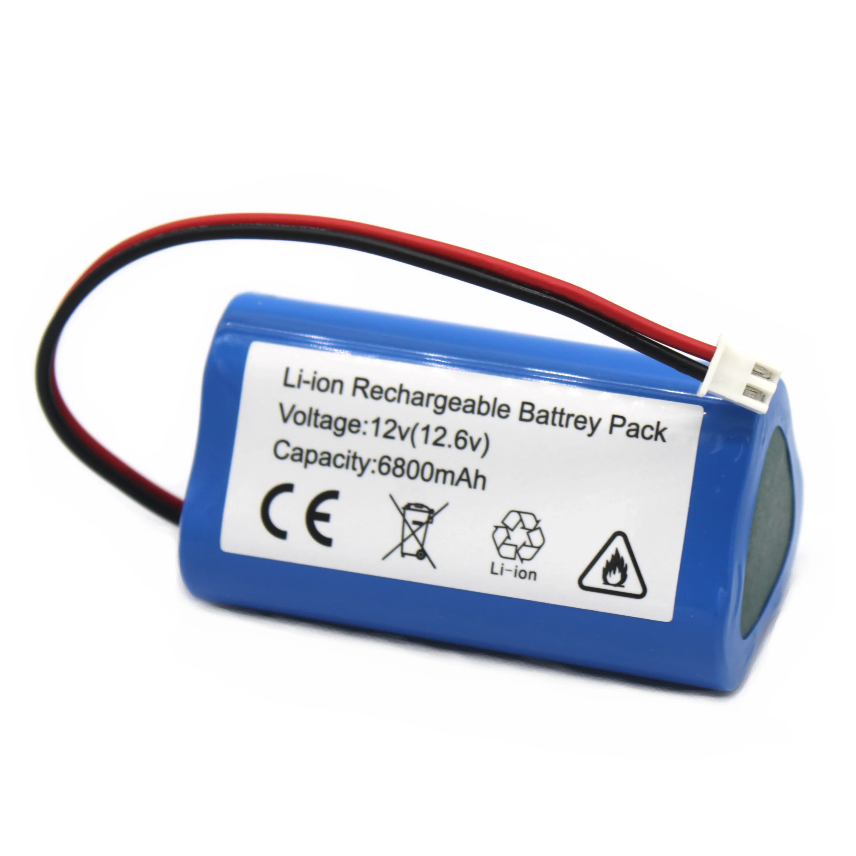 100% New.12V. 3a. 18650 Paquete de bateria de litio muslim. 6800mAh construido en BMS.Bluetooth altavoz linterna.GPS.fascia arma.