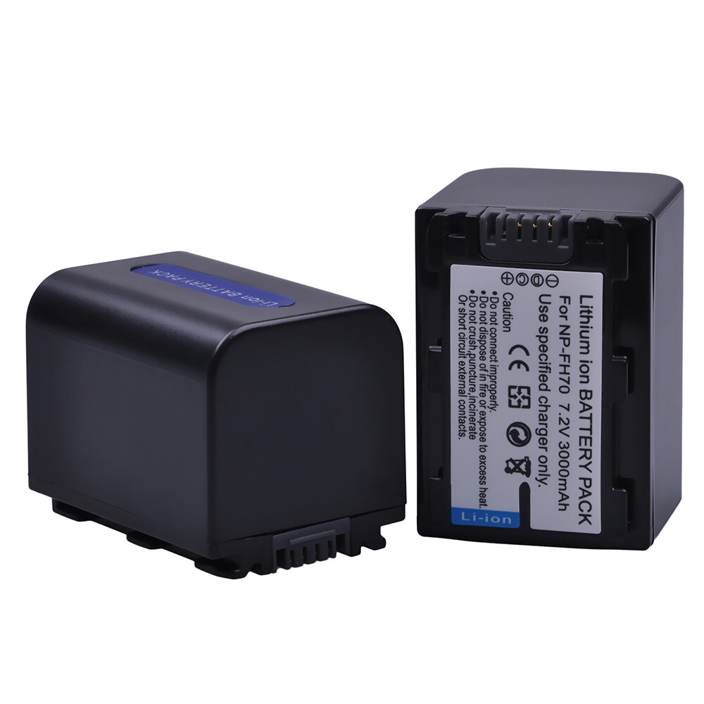 3000mAh NP FH70 NP-FH70 batería para Sony NP-FH30 NP-FH40 NP-FH60 NP-FH50... DCR DVD508 DVD408 DVD308 DVD105 HC28 SR300 SR200 SR82