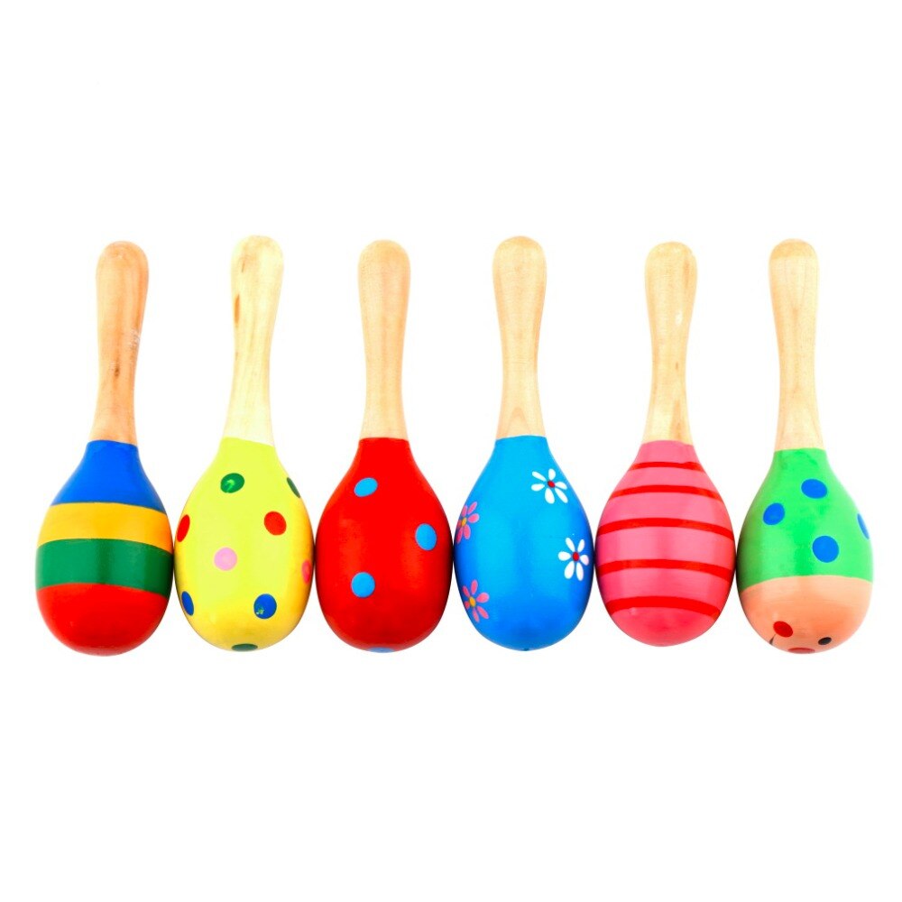 Kids Baby Houten Speelgoed Maracas Rumba Shakers Musical Party Rammelaars