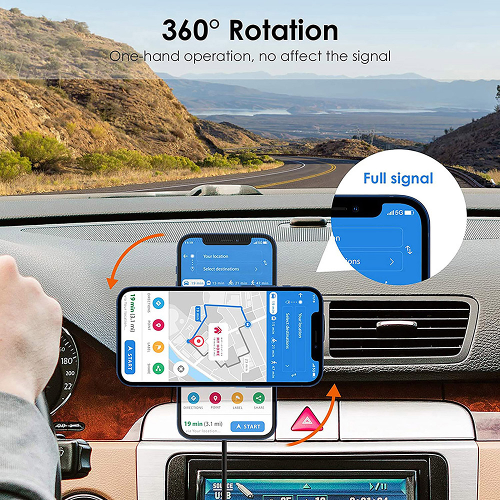 FDGAO Magnetic Car Wireless Charger Mount 15W Fast Charging Phone Hoder For iPhone 13 12 Max Pro Mini Magnet Qi Chargers Stand