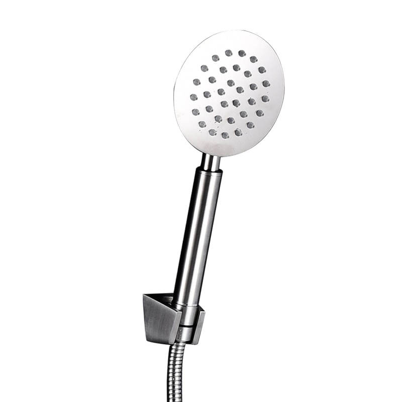 Stainless Steel 304 Hand Held Shower Brushed Nickel Finish Hand Shower Set High Pressure
