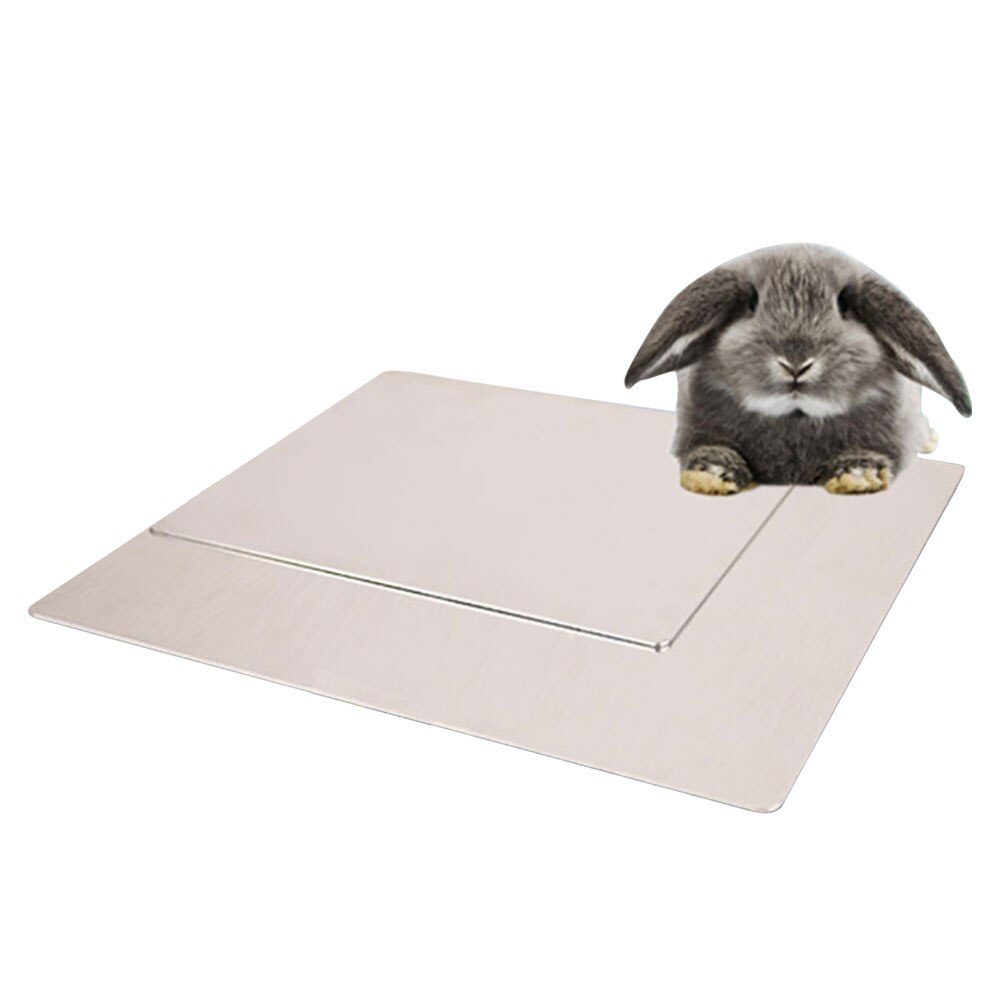Summer Pet Cool Board Aluminum Alloy Heat Dissipation Mat Pet Cage Ornament for Rabbit Hamster Chinchillas Guinea Pig Small Pets