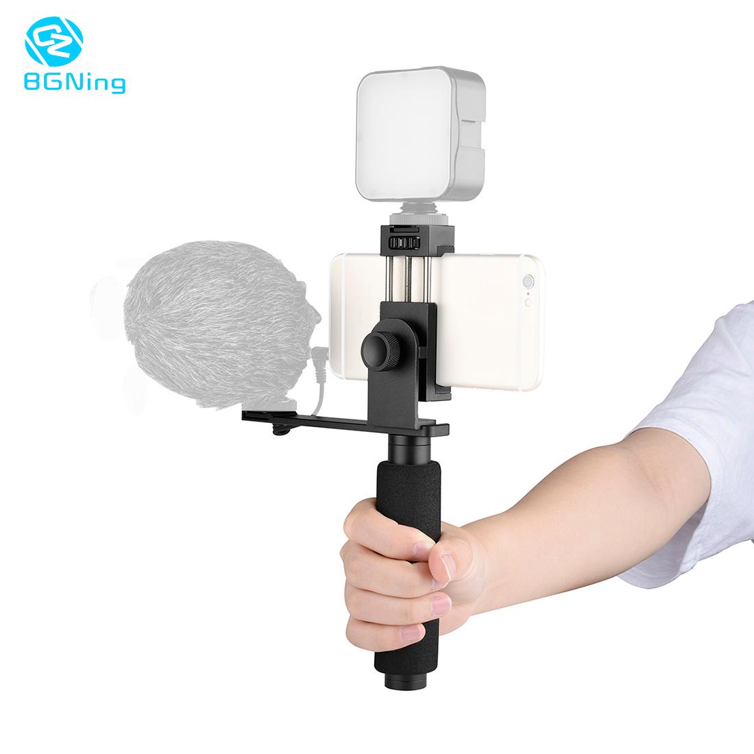 BGNing-Soporte de Clip para teléfono móvil, monopié para luz de relleno, micrófono, adaptador de trípode, accesorios, 41-86mm