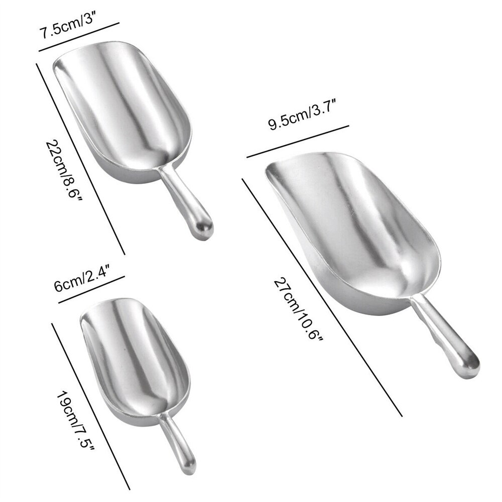 1Pc Keukengerei Aluminiumlegering Multifunctionele Schop Voor Ijsblokjes/Koffie/Bonen/Meel/granen 3 Maten Te Kiezen S/M/L