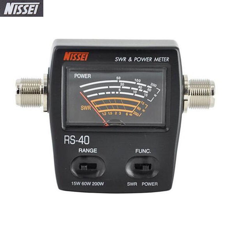 Original NISSEI RS-40 SWR Watt Meter 125-525MHz UHF/VHF M Typ Stecker RS40 Digital Power Zähler für Radio Walkie Talkie: Default Title
