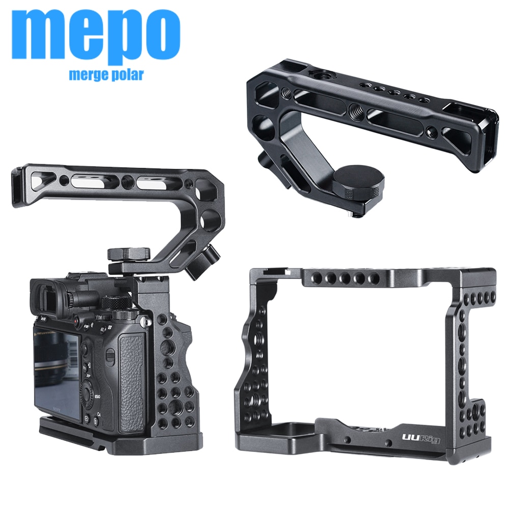 C-A73 Camera Cage for Sony a7iii A7R3 A7M3I Standard Arca-Style Quick Release Plate with Top Handle Grip Sony A7III Handgrip