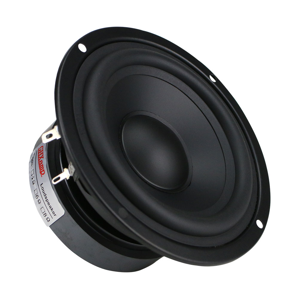 GHXAMP 4.5 Inch Hifi Mid-Bass Speaker 80W 115mm Medium Woofer Loudspeaker For Bookshelf Car Audio Rubber edge 1PC