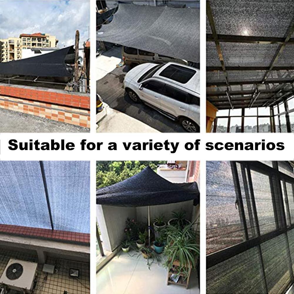 9x20m Multi-purpose Black Sunshade Net Garden Swimming Pool Breathable Parasol Mesh Fence Outdoor Party Leisure Essential Set