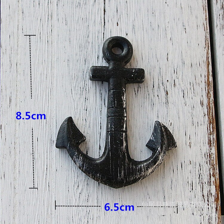 Middelhavsstil nautisk innredning mini anker fiskegarn tilbehør sjøstjerne bøye anheng sjøskjell marin dekorasjon: N09