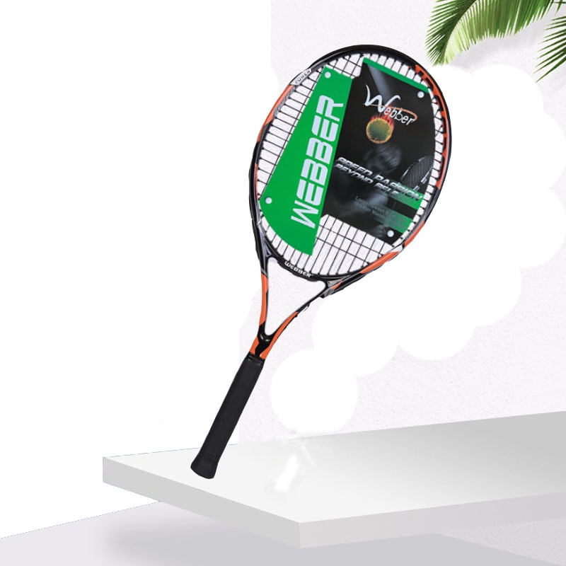 Carbon Tennisracket Enkele Dubbele Beginner Sport Training Tennisracket Raquetas De Tenis Profesionales Weerstand Racket