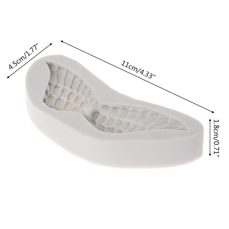 Silikon 3d ängelvingar mögel fondant choklad socker hantverk kaka dekor diy verktyg