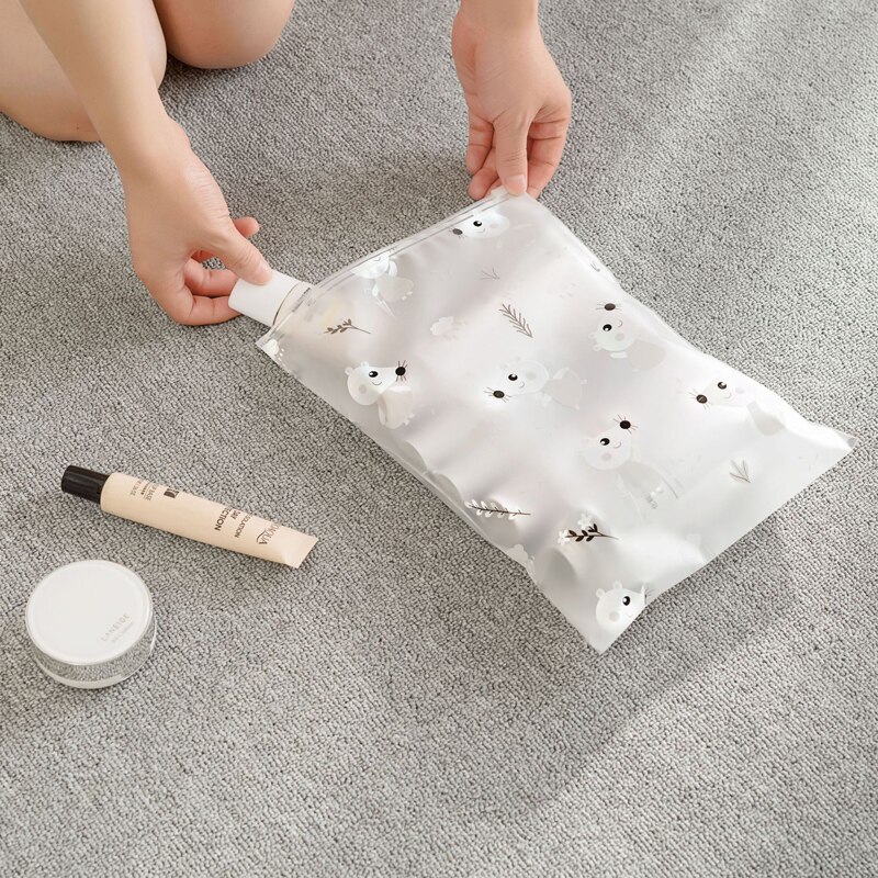 Outdoor Travel Waterproof Storage Waterproof Underwear Sorting Bags Zip Lock Makeup Underwear Shoes Translucent Packaging