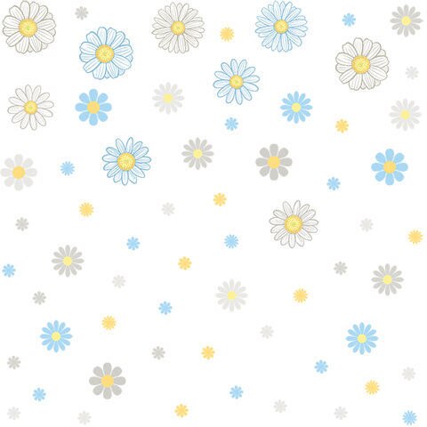 Decoración de pared con flores pequeñas para habitación de niños, arreglo de pared de dormitorio, bricolaje, de varias formas, 116 piezas: Default Title