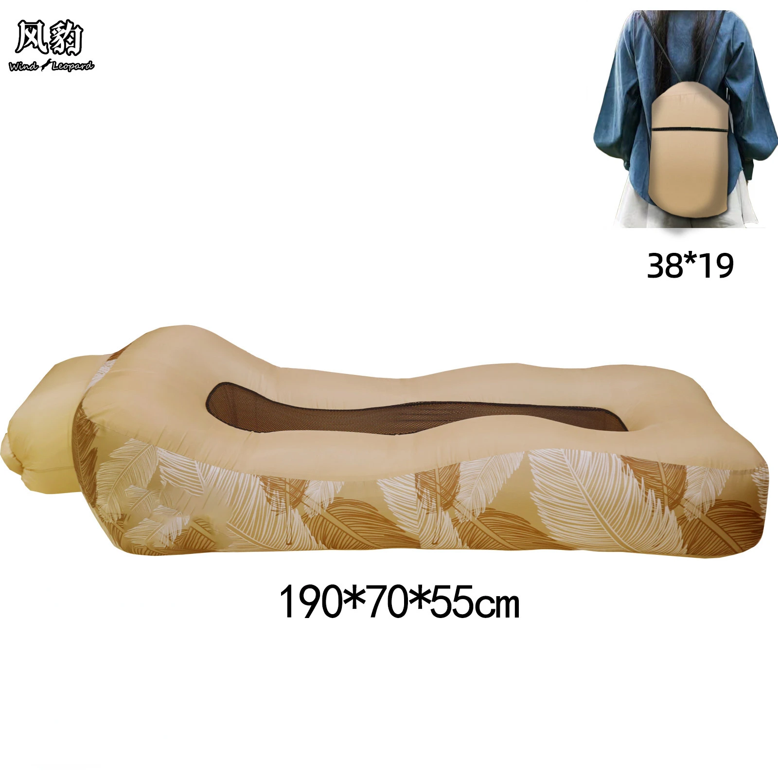 Oppblåsbar sovesofa for å sove i dobbel madrass ultralette seter luft selvkjørende turer seng campingutstyr widesea pute: Lilla