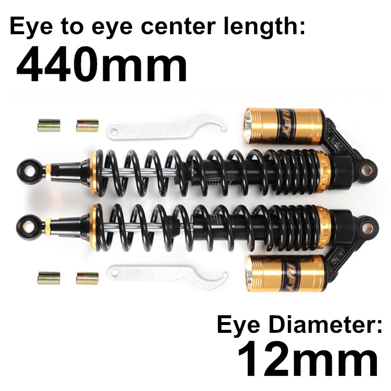 280mm 320mm 340mm 360mm 380mm 400mm 440mm moottoripyörän ilmaiskunvaimennin takajousitus mönkijä mönkijä nelipyörämoottori  d30