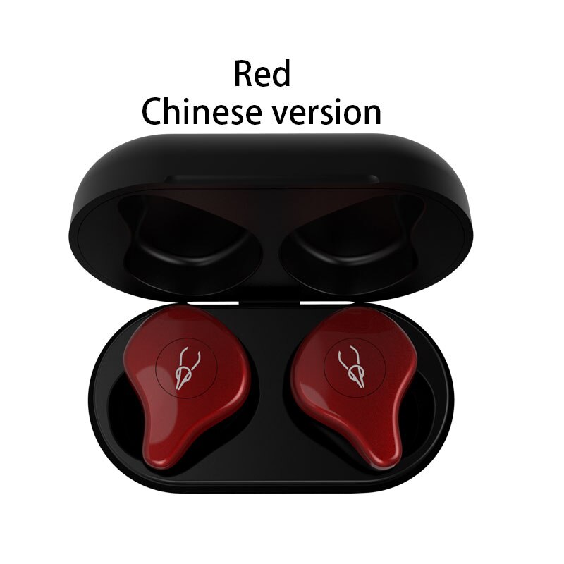 Sabbat  x12 pro draadloze waterdichte oordopjes oordopjes bluetooth headset sport hifi hoofdtelefoon handsfree met opladen: Rood 5.0