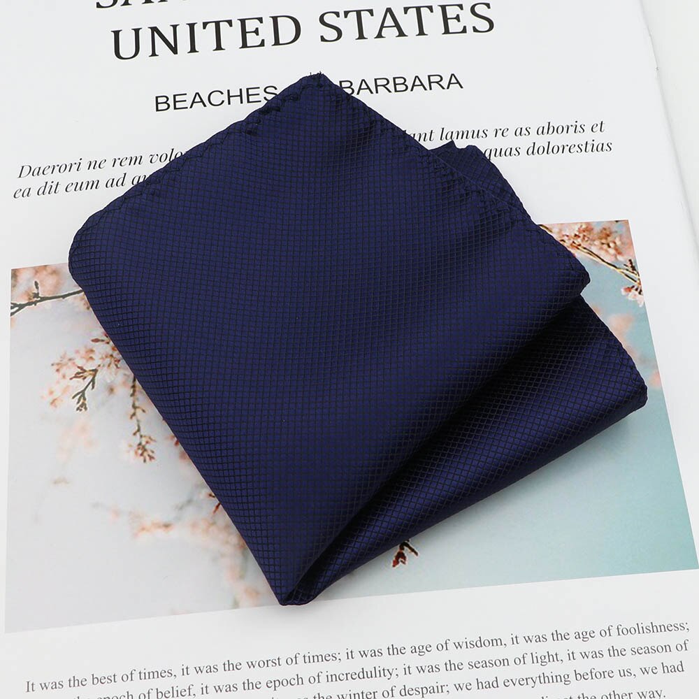Effen Kleur Zakdoek High Pocket Vierkante Vintage Polyester Mannen Handdoek Hanky Voor Business Party Pak Accessoires: 13